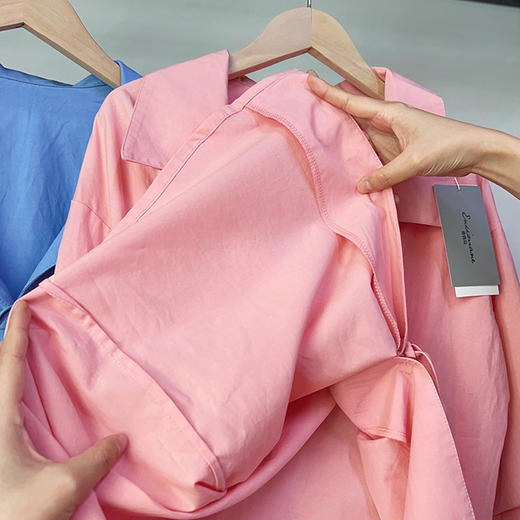 【樱西玛ENXIMANE 设计感蝴蝶结衬衫】可单穿/叠穿可开衫 舒适不易变形 蝴蝶结绑带更有设计感 商品图7