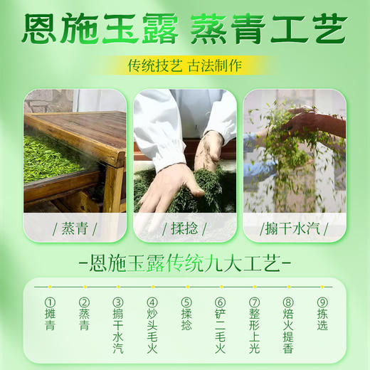 茶马世家2025头春头采恩施玉露明前特级非遗蒸青绿茶富硒头采春茶50克 商品图8
