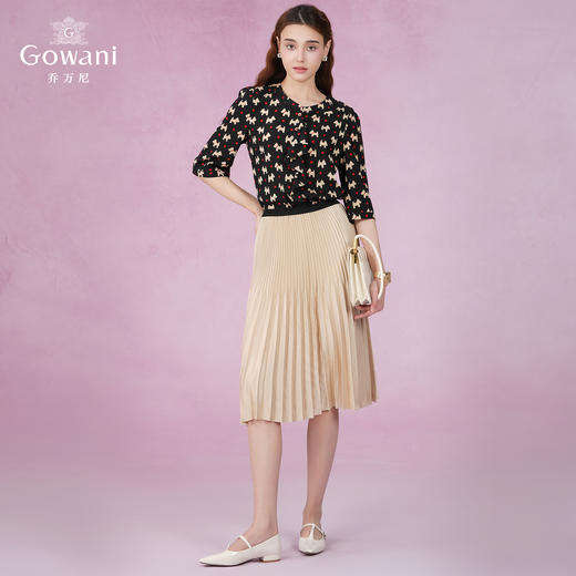 乔万尼夏装宽松时尚气质印花桑蚕丝衬衫短袖上衣真丝EN2C579 商品图3