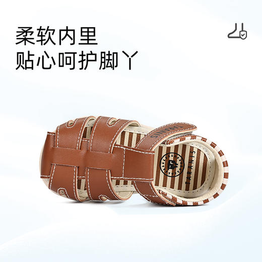 泰兰尼斯夏季婴童段时尚镂空皮凉鞋T11B2B1666 商品图2