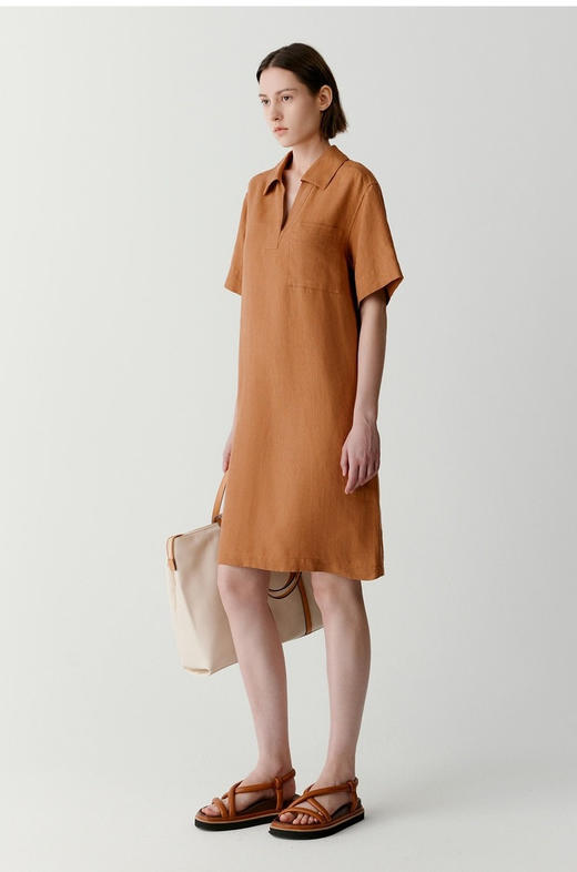 【高品质私服】【IC色织亚麻平纹及膝连衣裙】直筒廓形休闲合身，兼具优雅舒适N0923-CC【无标出货 介意慎拍】 商品图7