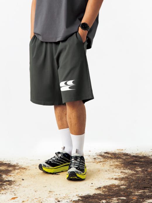 CryingCenter 经典基础五分宽松直筒logo卫裤短裤 哭喊中心 商品图0