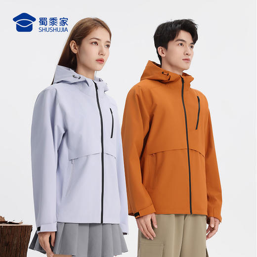 【防泼水透湿风衣外套】男女同款户外登山外套连帽宽松休闲上衣 WT501 商品图9
