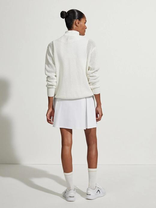 Varley - Calva Knit - Snow White - 女装 - 半拉链卫衣 - 白色 商品图3