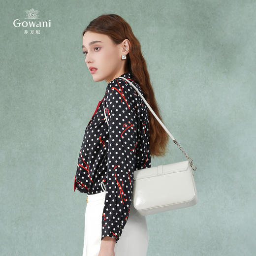 乔万尼新款真丝桑蚕丝长袖衬衣职场优雅EI2C829 商品图3