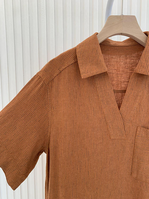 【高品质私服】【IC色织亚麻平纹及膝连衣裙】直筒廓形休闲合身，兼具优雅舒适N0923-CC【无标出货 介意慎拍】 商品图9