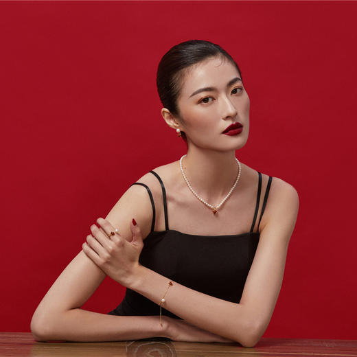 Pearl moments 南红心形吊坠 4号baby全珠项链【该商品不支持用券】 商品图4