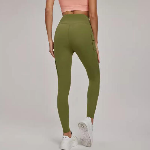 【限时秒】YOGACODE【火树银花系列】5D提拉蜜桃臀瑜伽裤女高腰提臀口袋工装健身长裤DWP115071 商品图2
