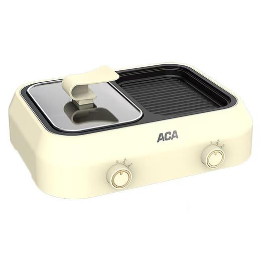 ACA正品一体烤肉家用温控烧烤电火锅鸳鸯锅多功能火锅电烤肉锅 商品图3