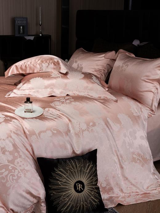 自然醒千帧锦丝缎提花镂空纯色四件套高端真丝棉贡缎别墅风凉感冰丝滑床上用品KY 商品图13