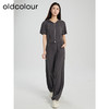 oldcolour夏季新款灰色简约气质运动休闲连帽卫衣套装女Q281401A1 商品缩略图0