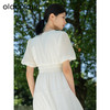 oldcolour夏季新款纯色小清新气质高腰短袖蛋糕连衣裙女Q251005A1 商品缩略图3