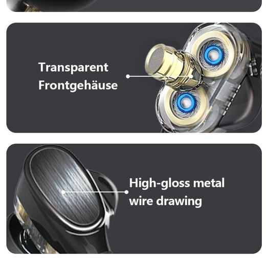 德国Alark 入耳式双动圈4单元有线耳机 FX-NL-YK-2020 商品图2