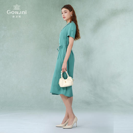 乔万尼真丝v领连衣裙夏季气质休闲桑蚕丝EI2E879 商品图3