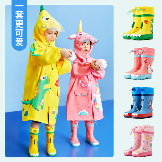 柠檬宝宝儿童雨鞋男童女童中小童幼儿水鞋小孩胶鞋小学生防滑雨靴 商品图4