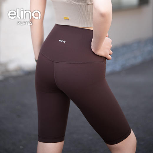 一恋•普拉提 2025春季新款裸感高腰骑行裤户外运动五分裤EAD41039 商品图4