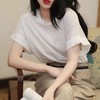 观偎C05C08麻感棉卷边短袖 100% 商品缩略图0