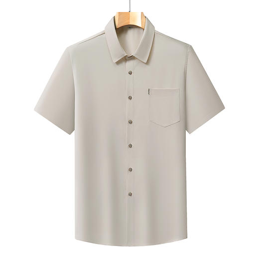 【DB】大依优型大码夏装多色短袖衬衫新款宽松免烫透气大码透气上衣半袖男士衬衣 商品图1