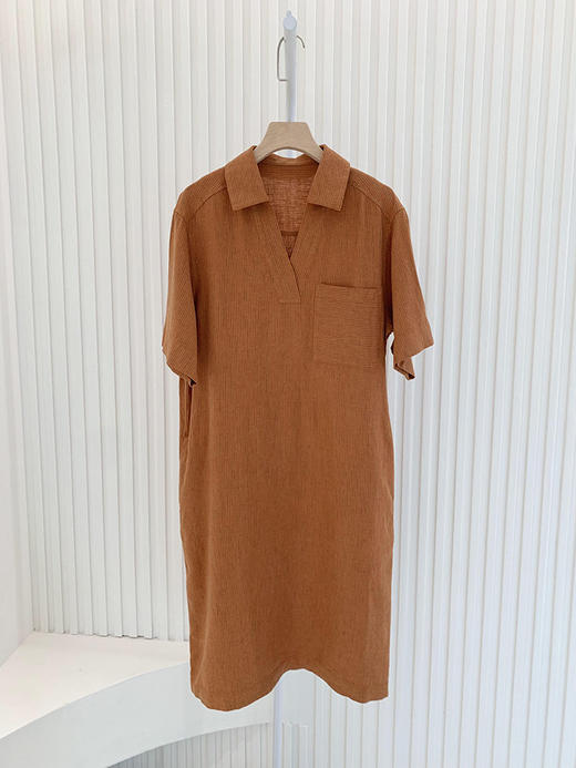 【高品质私服】【IC色织亚麻平纹及膝连衣裙】直筒廓形休闲合身，兼具优雅舒适N0923-CC【无标出货 介意慎拍】 商品图8
