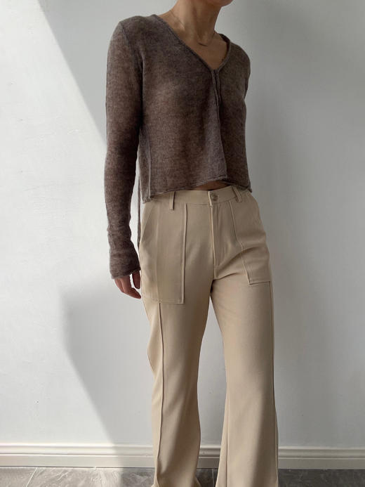 TU｜C05AW24-KW03 领带超轻套头针织上衣 [ 黑BK00 / 白WT00 / 棕BR00 ] 商品图12