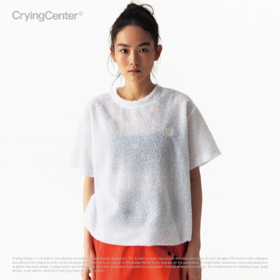CryingCenter 雪花绒系列可收下摆短袖T恤 哭喊中心