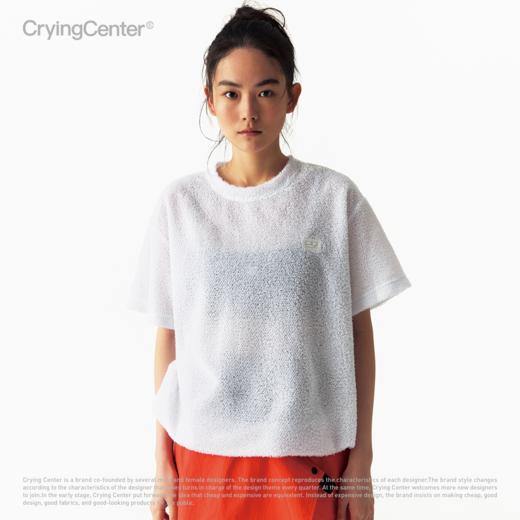 CryingCenter 雪花绒系列可收下摆短袖T恤 哭喊中心 商品图0