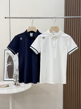 点此购买 迪桑特夏季女士短袖翻领运动风polo衫 qk 313848