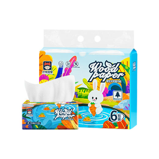 小牛同学立体压花面巾纸6包/提 商品图0