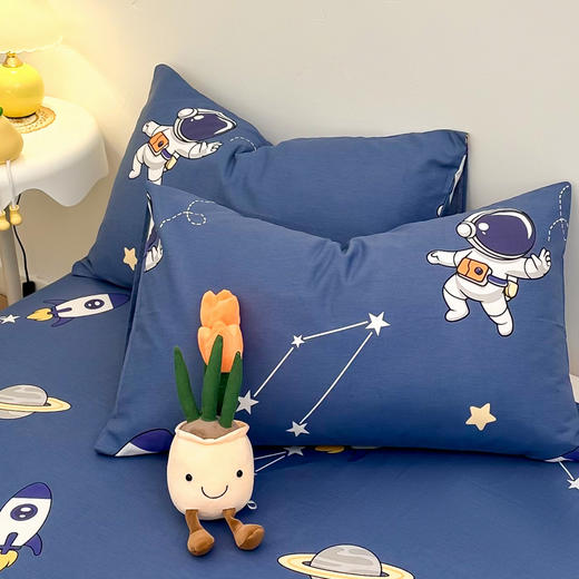 自然醒40支全棉小清新纯棉枕套一对装48cmx74cm儿童枕头套单个枕芯内胆套女JY 商品图5