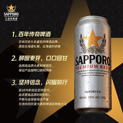 三宝乐啤酒500ml/011944 入口麦香清冽回甘 商品图1
