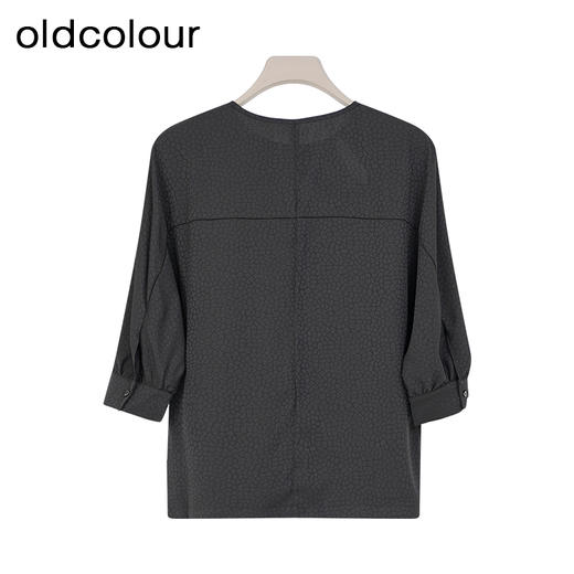 oldcolour夏季新款新中式简约气质百搭中袖套头衬衫女Q220111A1 商品图3