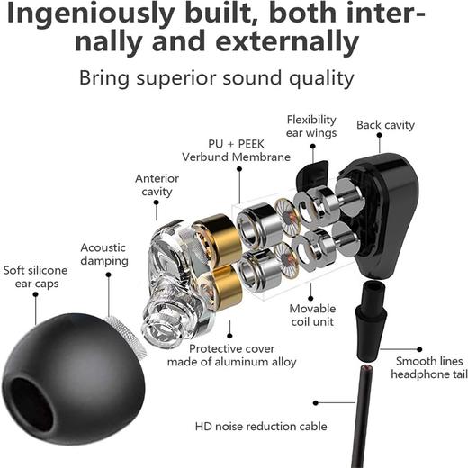 德国Alark 入耳式双动圈4单元有线耳机 FX-NL-YK-2020 商品图4