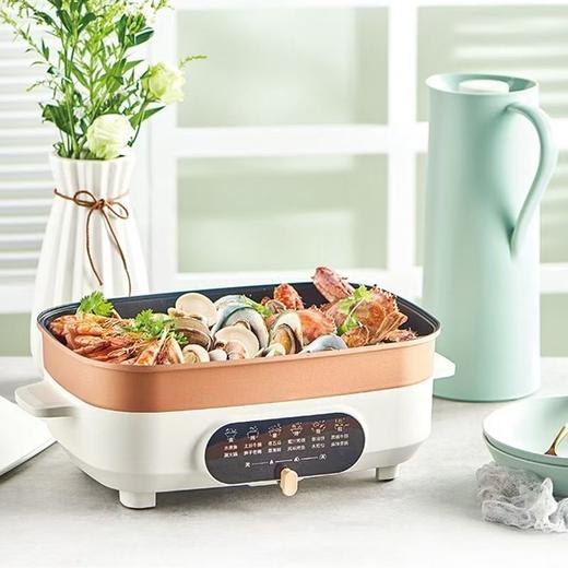 苏泊尔多功能料理锅分体式料理家用电火锅烧烤一体蒸煮烤鱼锅 商品图2