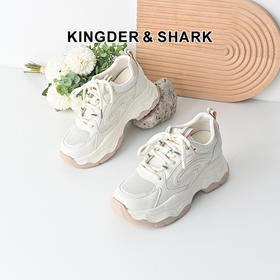 经典鲨2025年夏季新款牛皮革薄款网面透气舒适跑步运动休闲鞋女KW160-529181