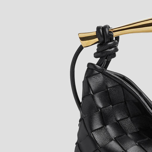 ROMI STUDIO经典百搭纯手工编织沙丁鱼手柄手拎斜跨包包23AWB010 商品图2