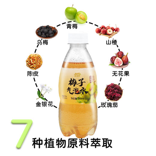金汇源泉梅子气泡水280ml*6瓶 商品图3
