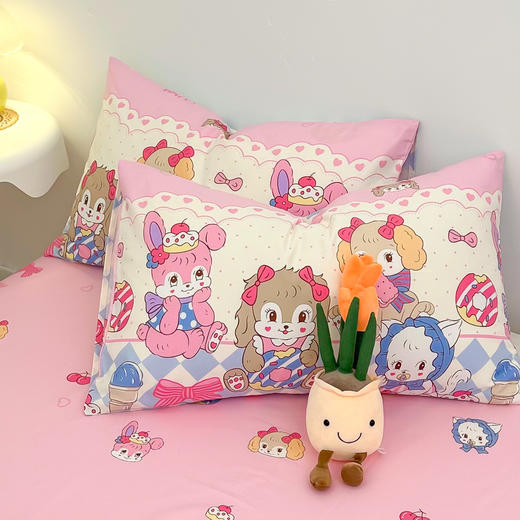 自然醒40支全棉小清新纯棉枕套一对装48cmx74cm儿童枕头套单个枕芯内胆套女JY 商品图11