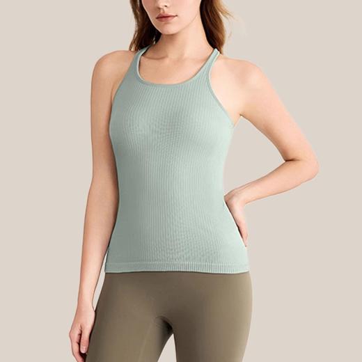 【限时秒】YOGACODE【火树银花系列】无缝一体织瑜伽服背心带胸垫不跑杯修身显瘦打底吊带背心DWB115447 商品图3