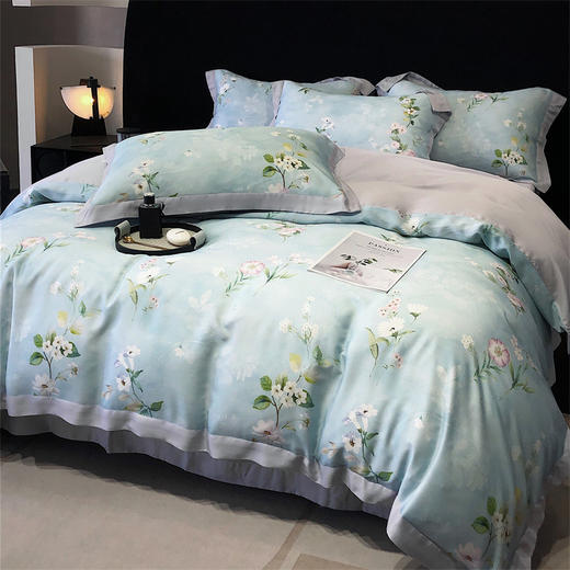 自然醒轻奢高级感凉感夏季裸睡透气50支天丝四件套金太阳100莱赛尔床品床单被套床上用品KY 商品图10