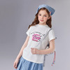 笛莎Deesha 童装女童T恤2025夏新款女童活泼多彩印花蝴蝶结T恤 商品缩略图0