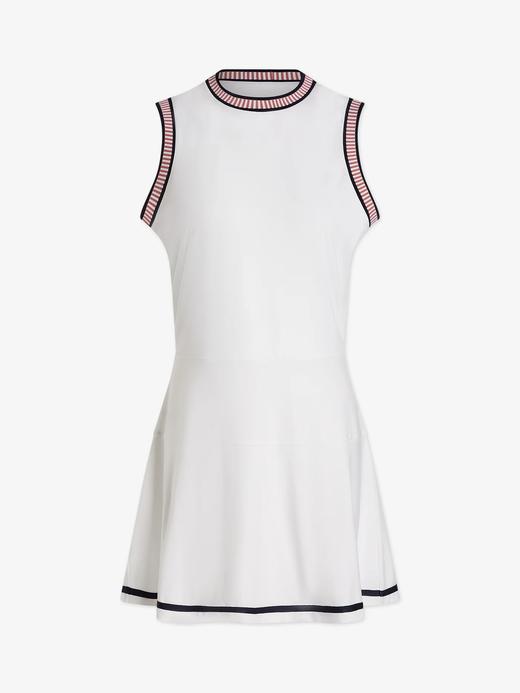 Varley - Cora Court Dress 31.5 - White/Blue - 女装 - 连身裙 - 白色/蓝色 商品图0