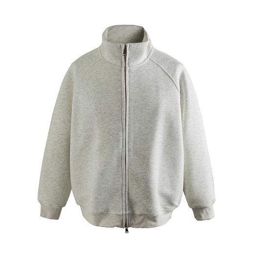 丁摩 春秋季美式复古立领开衫卫衣男女同款百搭上衣休闲拉链潮流外套5ZF-005 商品图9