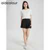 oldcolour夏季新款撞色拼接简约气质高腰宽松休闲短裤女Q220702A1 商品缩略图5