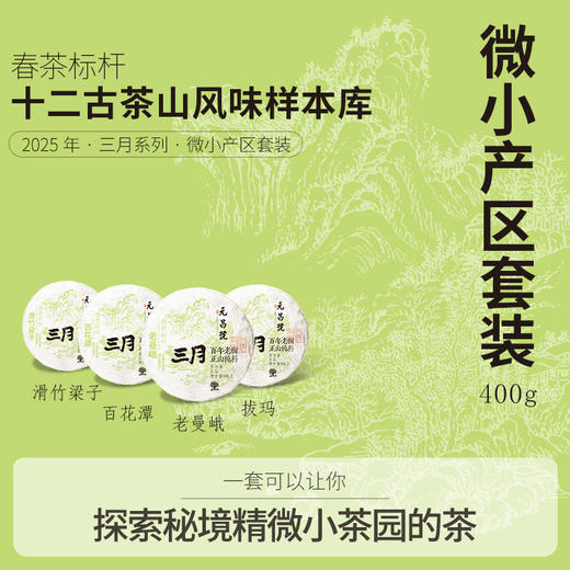【三月系列】元昌号2025年三月十二茶山/古六山/新六山/微小产区套装357克生饼 商品图2