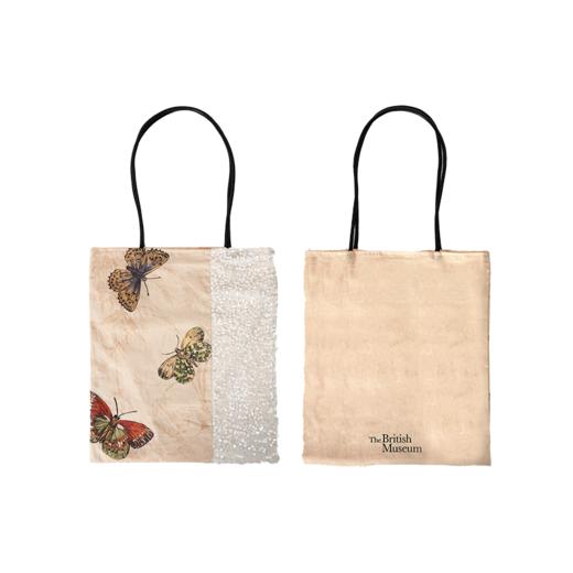 大英博物馆 博物志系列 蝴蝶翩翩印花拼接 单肩包 商品图5