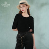 【两色可选】乔万尼冰丝打底针织衫女薄款小香风设计感圆领夏款中袖EI2M812 商品缩略图9