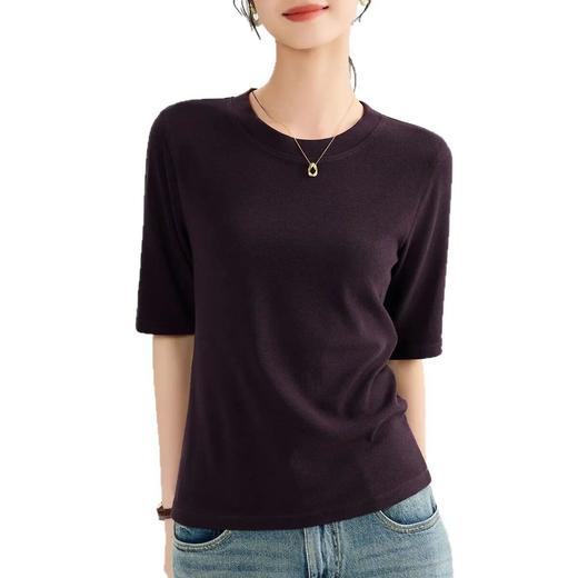 【自】全新升级【铂金会员109/天猫139/差价30】(00156) 洛诗琳高弹力t恤中袖修身内搭打底衫纯色百搭基础款体恤上衣 商品图4