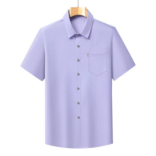 【DB】大依优型大码夏装多色短袖衬衫新款宽松免烫透气大码透气上衣半袖男士衬衣 商品图3