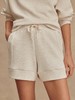 Varley - Atrium High Rise Short 4.5 - Ivory Marl - 女装 - 短裤 - 象牙白灰色 商品缩略图1