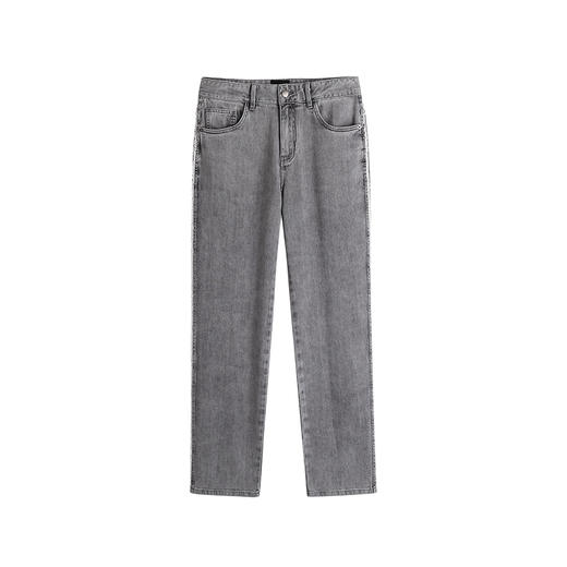 HIM漢崇  复古做旧磨边牛仔裤时尚百搭直筒男士休闲长裤 2026春季 商品图4